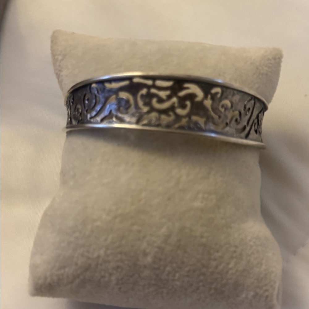 SILPADA Retired Oxidized Sterling Wavy Bangle Bracelet